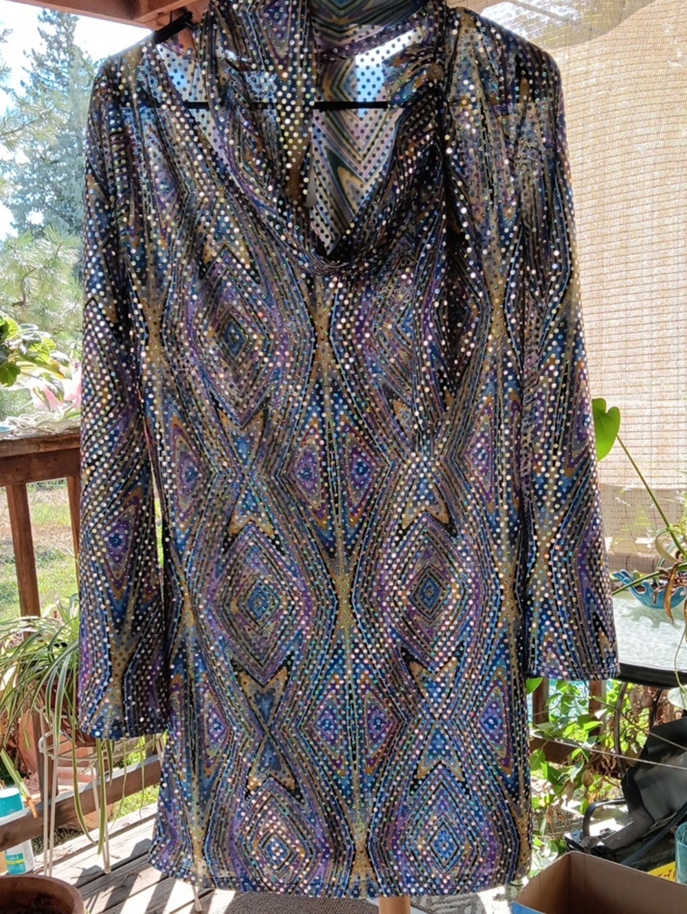 California Costumes Multicolor Sequin Geometric Tunic